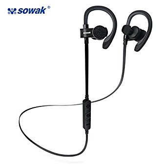 SOWAK Sports Bluetooth Headphones, Bluetooth V4.1 Wireless Earphone Noise Cancelling Bluetooth Headphones Gym Stereo With Mic Sweatproof Headset For Iphone, Samsung And Android Phones