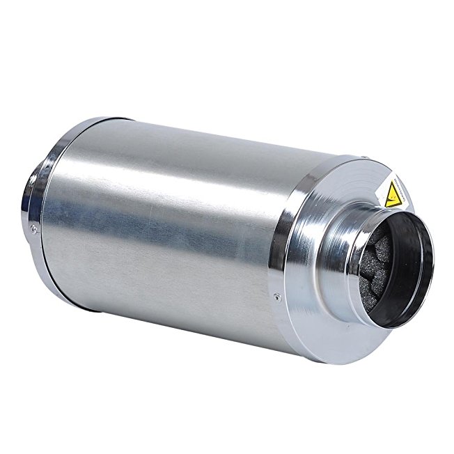 Yescom Hydroponics 4" Inline Fan Blower Silencer Duct Muffler Noise Reducer for Grow Tent System