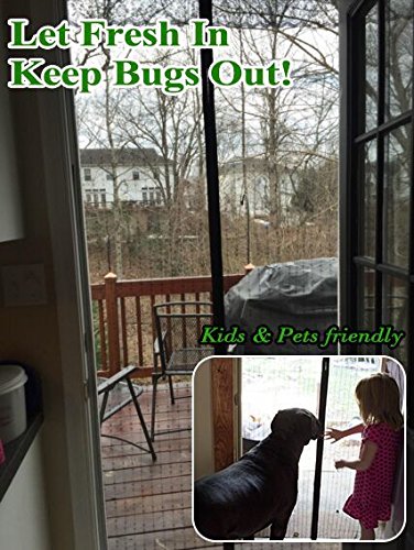 Magnetic Screen Door DIAMOND Mesh Bug Off Screen With Full frame velcro, fits Doors up to 36" x 82",36" x 98" 46" x 82" Max,3 Sizes Available