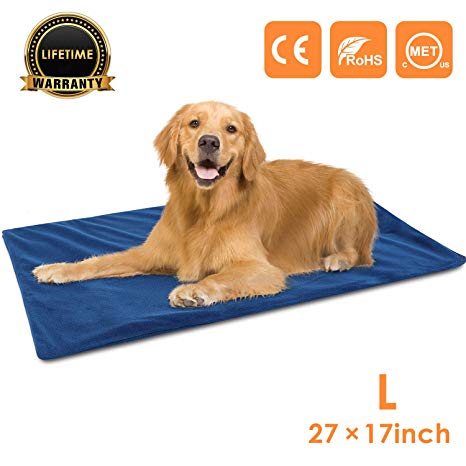 Deckey Pet Heating Pad, Indoor Waterproof Electric Heating Pads, Overheat Protection, Chew Resistant, Convenient Cleaning for Dogs and Cats