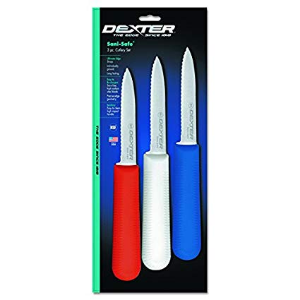 Dexter-Russell Sani-Safe S104SC-3RWC S104 Scalloped Paring Knife with Polypropylene Handle (Pack of 3)