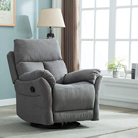 Classic Brands Twinkle Twinkle Popstitch Upholstered Recliner Chair, Grey