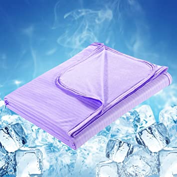 LUXEAR Cooling Blanket, Double-Sided Cool Throw Blankets for Night Sweats, Arc-Chill Japanese Fiber Cooling Lightweight Breathable Summer Cold Blankets for Hot Sleepers, Machine Washable