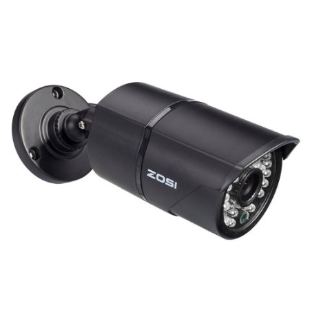 ZOSI 1/3" CMOS 1000TVL 960H CCTV Home Surveillance Weatherproof 3.6mm lens with IR Cut Bullet Security Camera - 36PCS Infrared LEDs, 100ft IR Distance, Aluminum Metal Housing