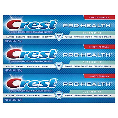 Crest Pro-Health Clean Mint Toothpaste, 4.6 oz, 3 count