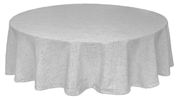 Bardwil Linens Brussels 60"x84" Oval Tablecloth, Grey