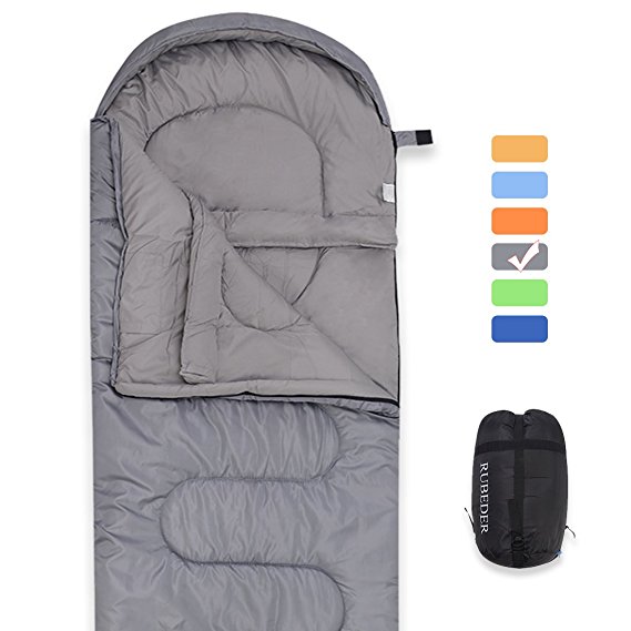 RUBEDER Envelope Mummy Sleeping Bags Perfect for 3-4 Season,0 Degree Sleeping Bags Great for Cold Weather Camping,Hiking,Backpacking Lightweight,Waterproof and Outdoor Activities at -7-17℃