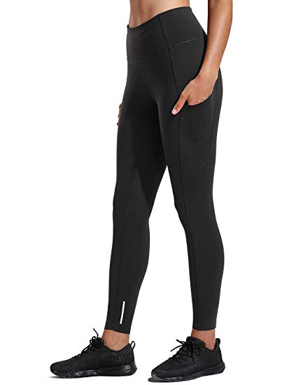 CRZ YOGA Women's Naked Feeling High-Rise Tight Training Yoga Leggings with Out Pocket -19"/25''