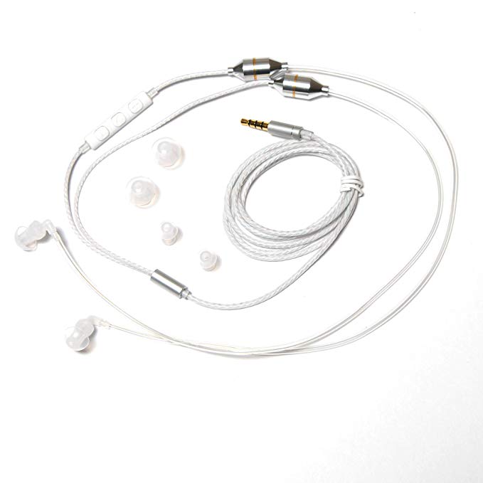 SYB Air Tube Stereo Headset (White, Over-The-Ear)