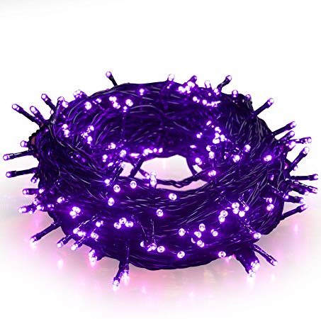 Indoor Christmas String Lights - 220 LEDs 82ft/25m 8 Modes Memory Function End-to-End Plug in Outdoor Waterproof Decorative Fairy Twinkle Lights for Tree/Wedding/Thanksgiving Day/Patio/Room - Purple