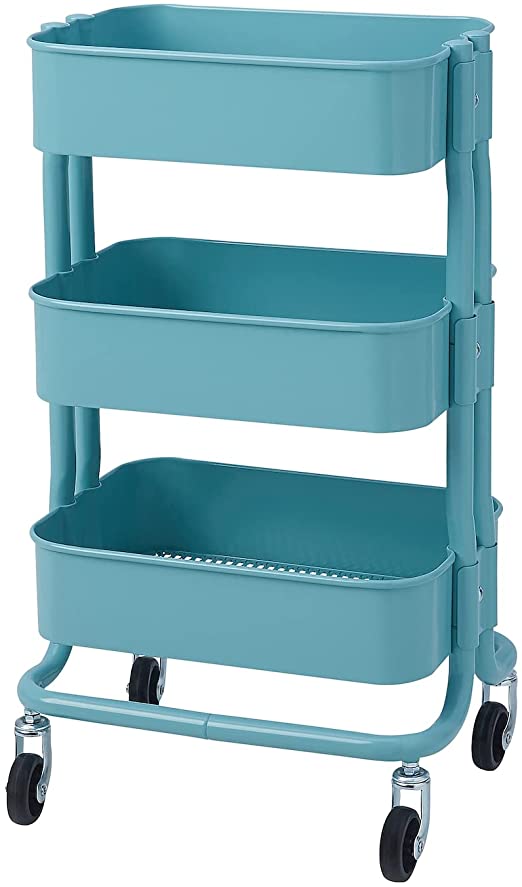 IKEA Rashult Utility Cart Turquoise 15x11x25 5/8 304.901.39