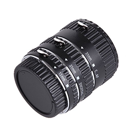 Magideal Auto Focus AF Automatic Macro Extension Tube Set for Canon SLR DSLR Cameras