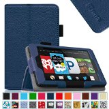 Fintie Fire HD 6 Case - Slim Fit Vegan Leather Standing Protective Cover with Auto SleepWake Feature will only fit Amazon Kindle Fire HD 6 6-Inch HD Display Tablet 2014 Release Navy