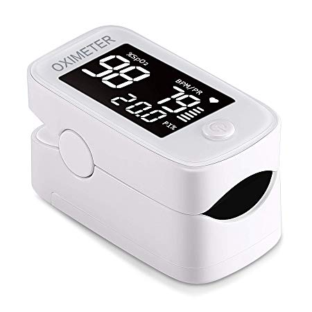 Oxygen Saturation Monitor, MEETWIN Premium Finger Pulse Oximeter Fingertip, Oxygen Monitor, O2 Saturation Monitor, LED Portable Oximetry with Batteries and Lanyard Included