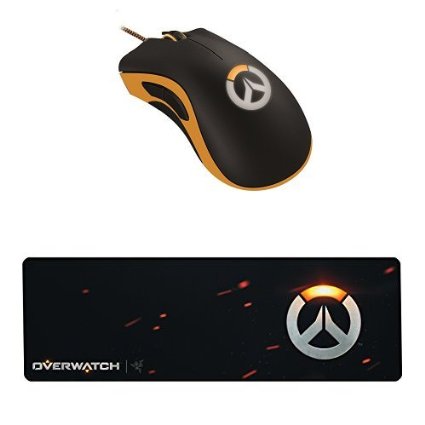 Razer Overwatch DeathAdder Chroma Gaming Mouse   Razer Overwatch Goliathus Extended SPEED Soft Gaming Mouse Mat