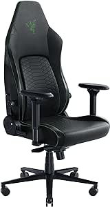 Razer Iskur V2 Gaming Chair: Adaptive Lumbar Support - Adjustable Lumbar Curve - High Density Foam Cushions - Reactive Seat Tilt &152-degree Recline - 4D Armrests - Synthetic Leather - Black/Green