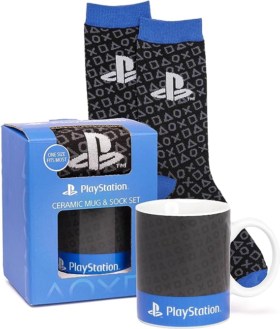 PlayStation Mug And Socks One Size Gaming Remote 11oz Cup Game Merchandise