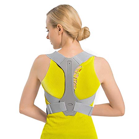 Posture Corrector for Men and Women, TURATA Professional Adjustable Shoulder and Back Brace Spinal Cord Support, Improves Posture, Prevents Slouching and Hunching, Relieves Back Shoulder and Neck Pain