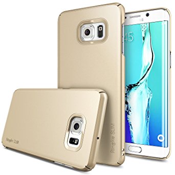 Galaxy S6 Edge Plus Case, Ringke [Slim] Snug-Fit Slender [Tailored Cutouts] Lightweight & Thin Side to Side Edge Coverage Superior Coating PC Hard Skin for Samsung Galaxy S6 Edge Plus - Royal Gold