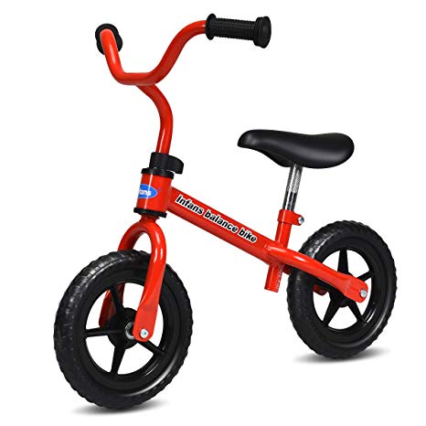 INFANS Lightweight Balance Bike, Kids Training Bicycle with Height Adjustable Seat & Handlebar, Inflation-Free EVA Tires, No-Pedal Pre Walking Bike for Toddler & Children Ages 2 to 5 Years