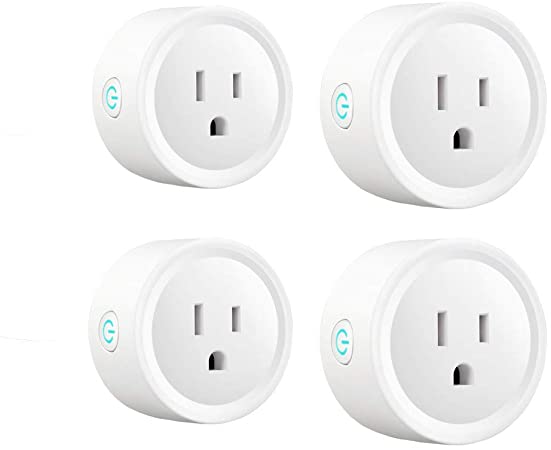 Smart plug,SOOTOP Wifi Outlet Compatible with Alexa, Google Home & IFTTT, with Timer Function for All Home Appliances Supports 2.4GHz Network, No Hub Required (1PCS, White)