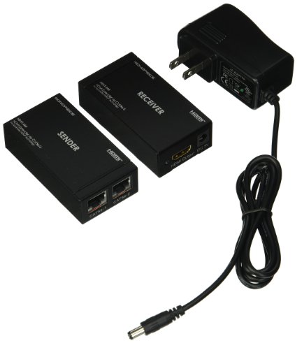 Monoprice 106532 HDMI Extender Over Cat5e/Cat6 Cable, Upto 196-Feet with DDC and HDCP Support