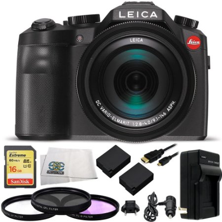Leica V-LUX (Typ 114) Digital Camera with 16GB Extreme UHS-I U3 SDHC Memory Card (Class 10)   10 Piece Essentials Accessory Kit