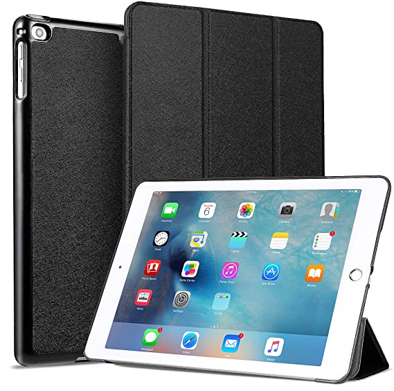 iPad 9.7 2018 2017 / iPad Air 2 / iPad Air Case - iPad 6th / 5th Gen Ultra Slim Lightweight Trifold Stand Case with Auto Sleep/Wake Smart Cover for Apple iPad 9.7 Inch(Black-3)