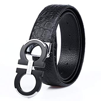 Belts for Men Alligator Pattern Leather Belt 13quot Wide