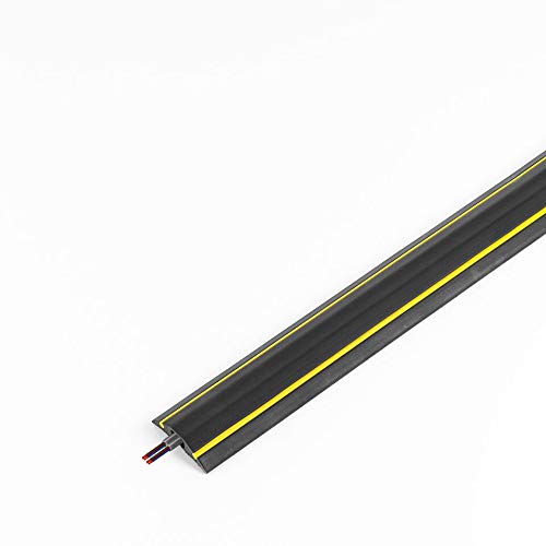 chargeline Black & Yellow Cable Protector/Floor Cable Cover. Floor Cable Tidy 0.5m.1m,1.5m,2m,2.8m,3m,4m,5m,6m,7m,8m,9m Trip Protector (25m)