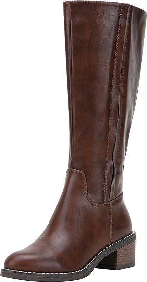 Jeossy Women's 9661 Knee High Boots | Riding High Boots with Inner Zipper and Side Hidden Elastic Band