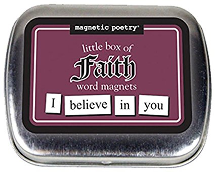 Magnetic Poetry - Little Box of Faith Kit - Words for Refrigerator - Write Poems and Letters on the Fridge - Made in the USA
