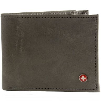 Alpine Swiss Men's Genuine Leather Thin Slimfold Wallet