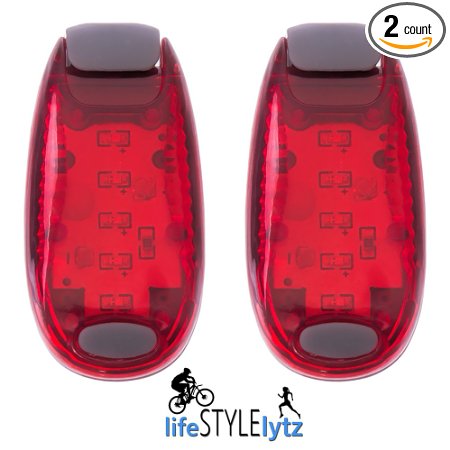 Bike Light LED Safety Light Dog Collar Clip On Strobe Light Nighttime Visibility for Runners Super Bright Running Lights for Runners High Visibility Light for Walkers Dogs Joggers Cyclist Kids