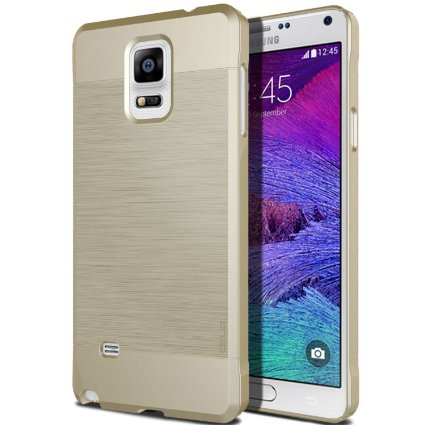 Galaxy Note 4 OBLIQ Slim MetaChampagne Gold - Thin Slim Fit Bumper Armor Scratch Resist Metallic Finish Dual Layered Heavy Duty Hard Protection Hybrid High Quality Case for Galaxy Note 4