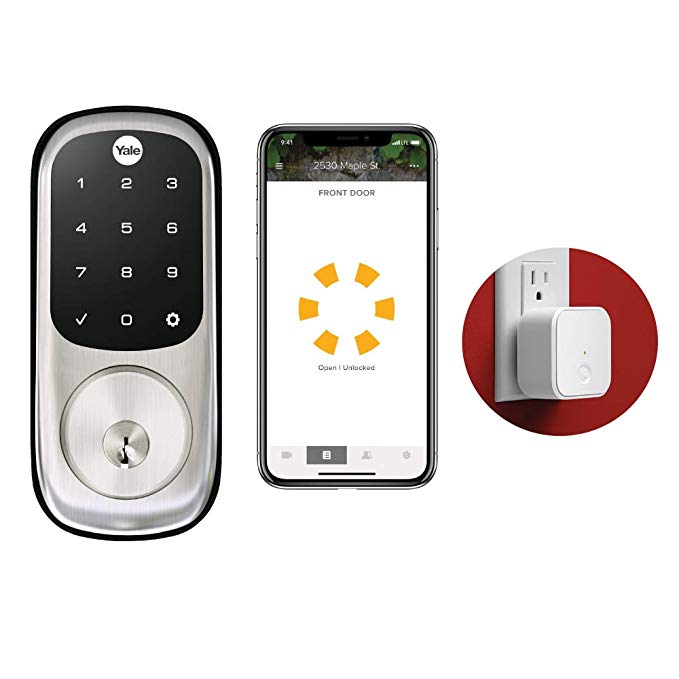 Yale Security YRD226-CBA-619 Assure Connected by August Touchscreen Smart Lock, Satin Nickel