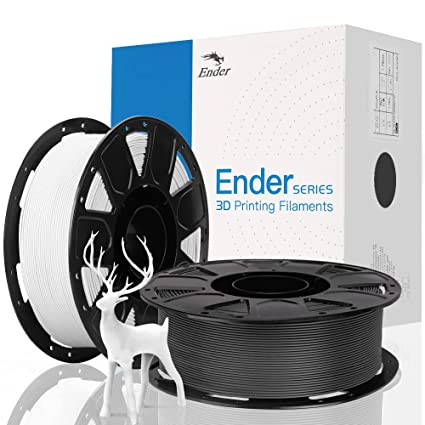 Official Creality 3D Printer Filament, Ender PLA Filament 1.75mm No-Tangling, Strong Bonding and Overhang Performance Dimensional Accuracy  /-0.02mm, 2.2lbs/Spool*2