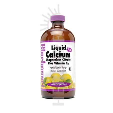 BlueBonnet Liquid Calcium Magnesium Citrate, Lemon, 16 Fluid Ounce