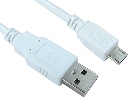 rhinocables MICRO USB 2.0 Cable Sync   Charger Lead Type A to 5 Pin B Phone Charger WHITE for Samsung Galaxy, Edge, S7 S6 S5 S4 (5m)