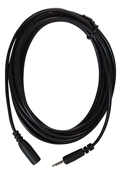 YCS Basics 12 foot 2.5mm male to female 4 conductor headphone / aux cable