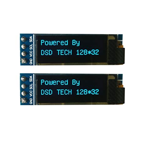 DSD Tech 2 PCS IIC OLED Display 0.91 inch for Arduino ARM