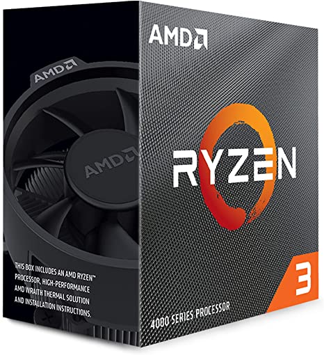 AMD Ryzen™ 3 4100 4-Core, 8-Thread Unlocked Desktop Processor with Wraith Stealth Cooler