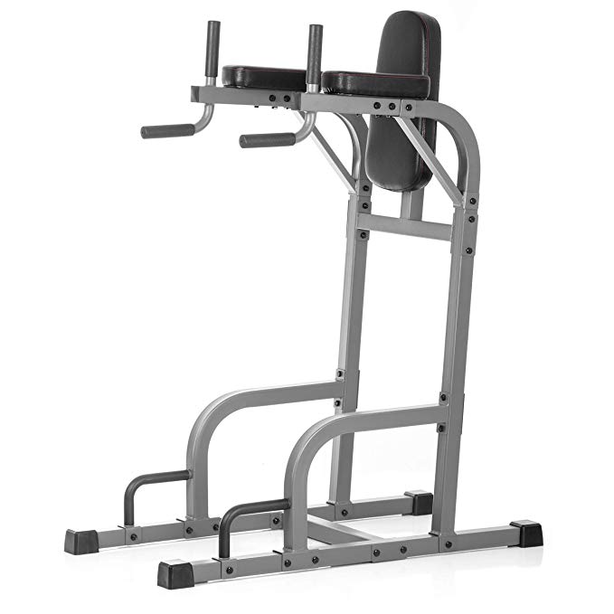 XMark Fitness Vertical Knee Raise with Dip Station and Push Up Station, Multi Functional VKR, Core Workout