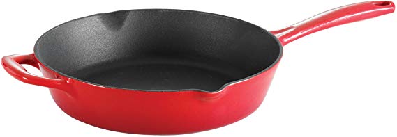 Tramontina 80131/054DS Enameled Cast Iron Skillet, 10-Inch, Gradated Red