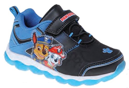 Paw Patrol Boys' Toddlers Blue/Black/White Sneakers Light Up Shoe