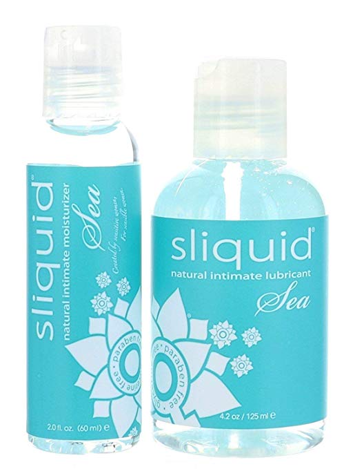 Set Sliquid Natural Sea Water Based Intimate Lubricant 4.2 FL Plus 2 FL Travel Size