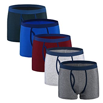 Boxer Briefs,Sports Mens Underwear Men Pack of 5, Assorted Colors, S-XXL