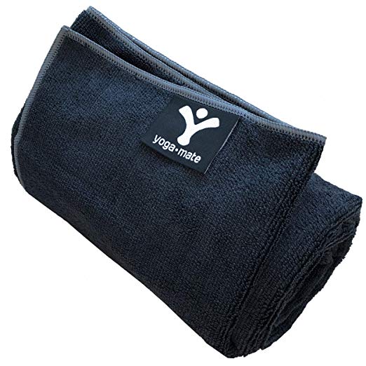Yoga Mate Perfect Yoga Towel - Super Soft, Sweat Absorbent, Non-Slip Bikram Hot Yoga Towels | Perfect Size for Mat - Ideal for Hot Yoga & Pilates!