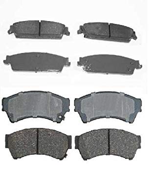 Prime Choice Auto Parts SCD1192-1194 8 Front and Rear Ceramic Brake Pads