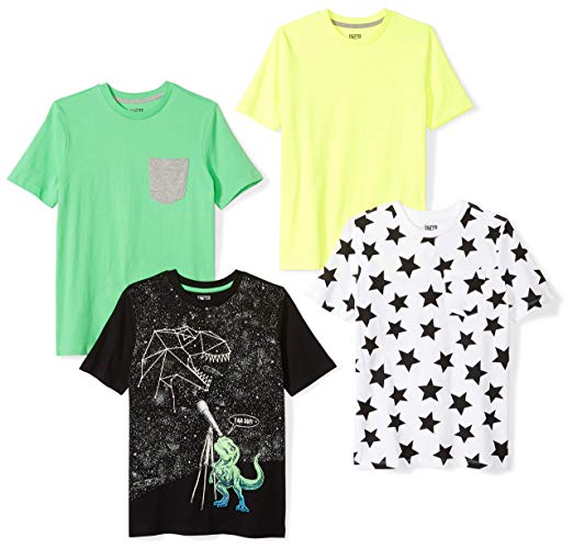 Amazon Brand - Spotted Zebra Boys' 4-Pack Short-Sleeve T-Shirts